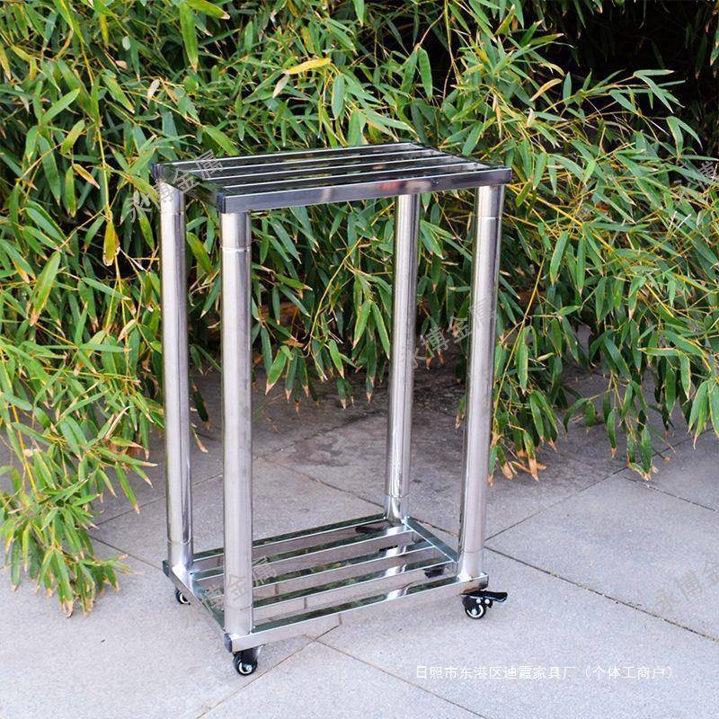 304不钢锈加厚内地落花架可移动室室外客厅FAW带轮子花盆架阳台花