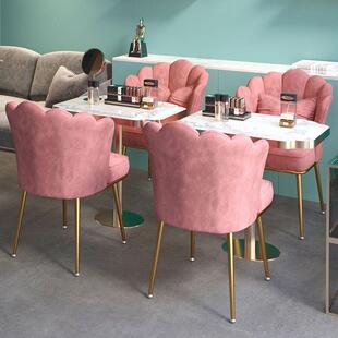 化妆IRH椅轻奢卧室主卧凳子美甲台椅女生卧靠室梳妆椅子背简瓣约