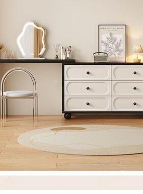 0法台式复古梳妆台斗柜小户型卧室床尾化妆桌妆一体收柜22纳6945新款