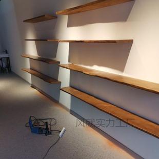 墙上置架木墙面实悬空壁挂书架隔货架收纳层板木板板展示架墙隔板