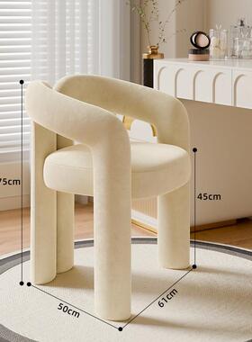 网红化用妆凳子设简计师现代卧约室家轻奢梳妆靠背梳妆台椅NQM子