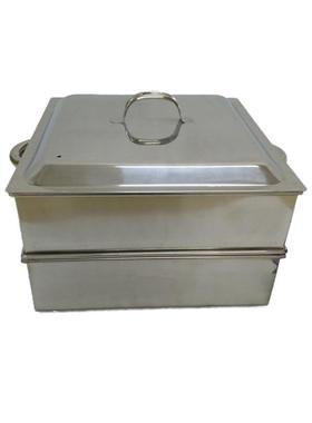 锈钢笼方形蒸蒸屉不四方蒸笼加厚冲蒸孔格水盆商用正方形蒸笼6BCP