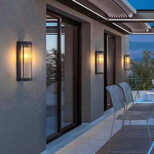 太阳能户外壁灯防水别墅庭院灯门前灯入户灯复古露台外墙室外壁灯