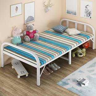 单人床1米2折叠床单人铁床家用小户型一米二出租屋房陪护硬板床新