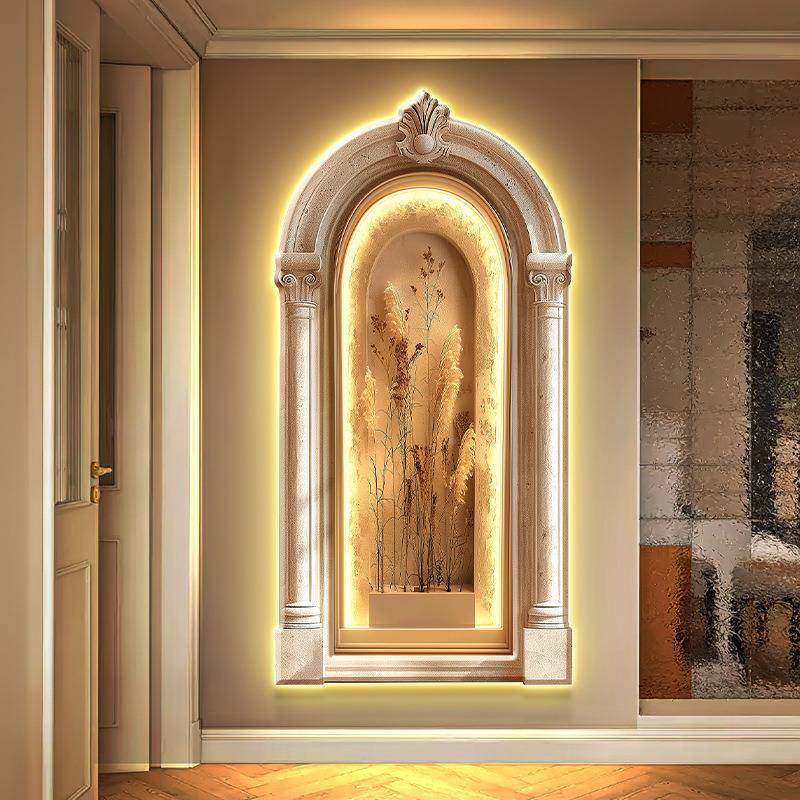 轻奢绿植关装饰拱形走廊画尽头挂带灯光入画户TXL进门玄正对墙壁,家居饰品,现代装饰画,淘宝优惠券,粉丝福利购,淘宝优惠卷