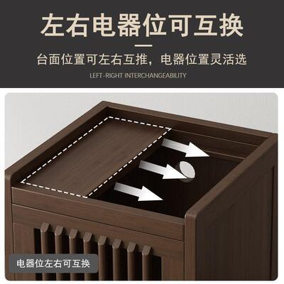 茶桌水家用茶台边体柜侧DSW柜实木泡小茶吧茶几烧水壶一纯净桶架
