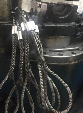 贵州巨龙钢丝绳压环索扣纯人工编织钢丝绳起重吊索具加工14x1.5米