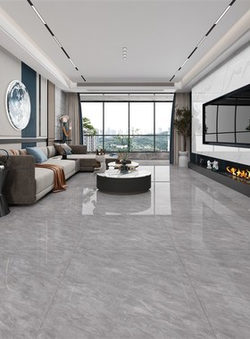 简约全瓷深浅灰色通体大理石瓷砖800Fx800客厅防滑地砖白黄地板砖