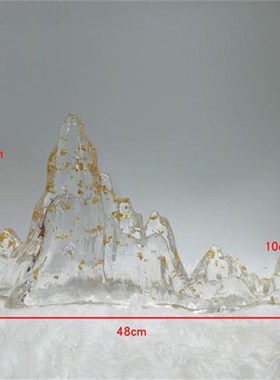 透明假山b形树脂雕塑现代办公室酒店客厅家居软装饰工艺品装置摆