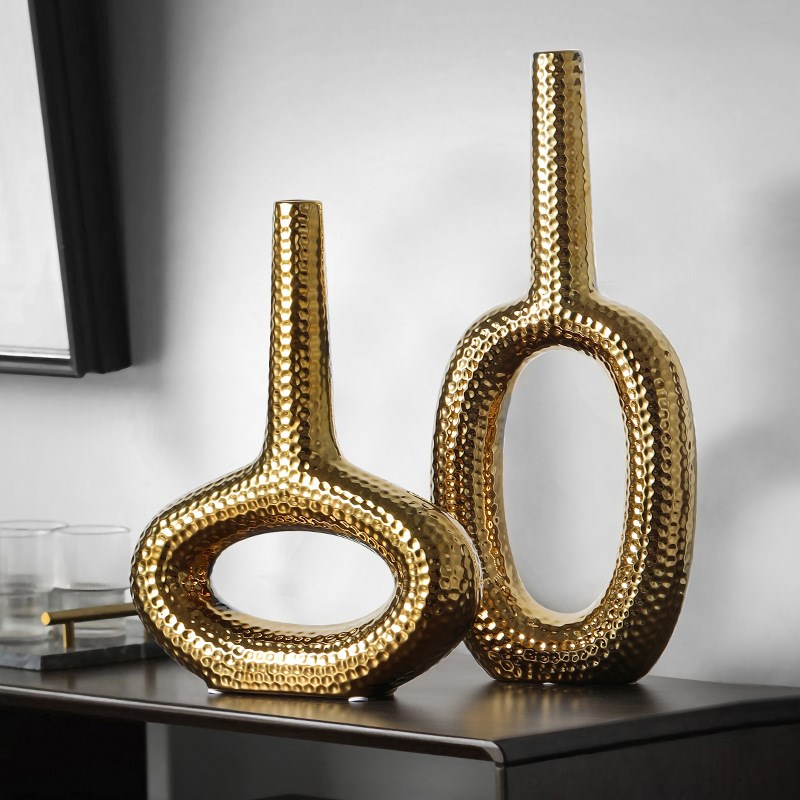 创意轻奢几何陶瓷摆件抽象客厅y玄关电视柜办公室艺术家居软装饰