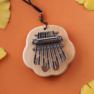 实木8音迷你拇指琴八音手指琴mini卡林巴可爱小乐器挂件初学者