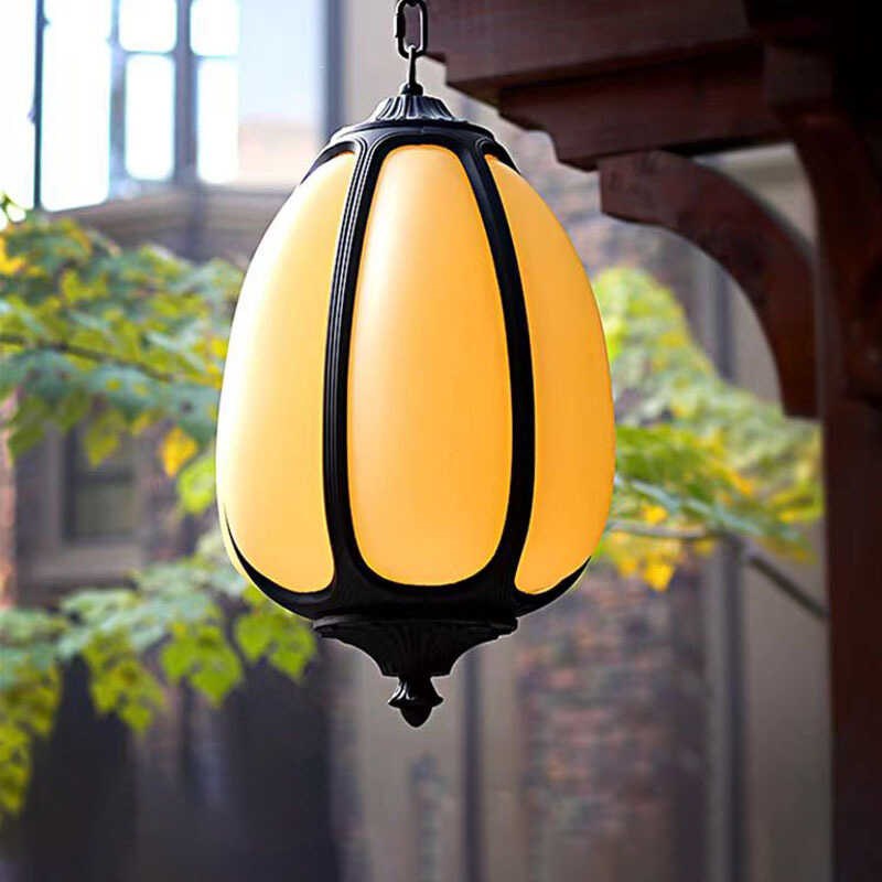 新中式吊灯户外庭院花园s大门口南瓜吊灯别墅民宿防水凉亭屋檐吊