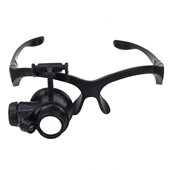 眼镜式 放大镜头戴高清高倍钟表修理放大镜带灯维修用扩大镜多镜片