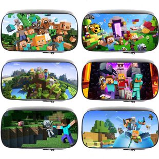 MC同款我的世界苦力怕儿童帆布文具盒男孩子初高中小学生拉链笔袋