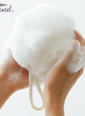 KRRAMEL白色沐浴球女超柔软高档不散洗澡男浴花球起泡泡浴球大号