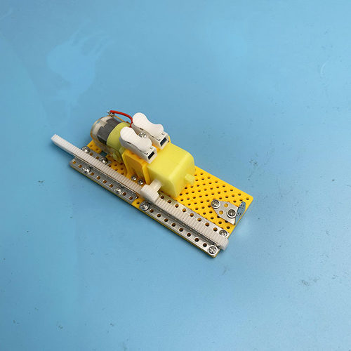 齿轮齿条直线运i动机构模型  推拉举升 成品带控制盒 创新创客