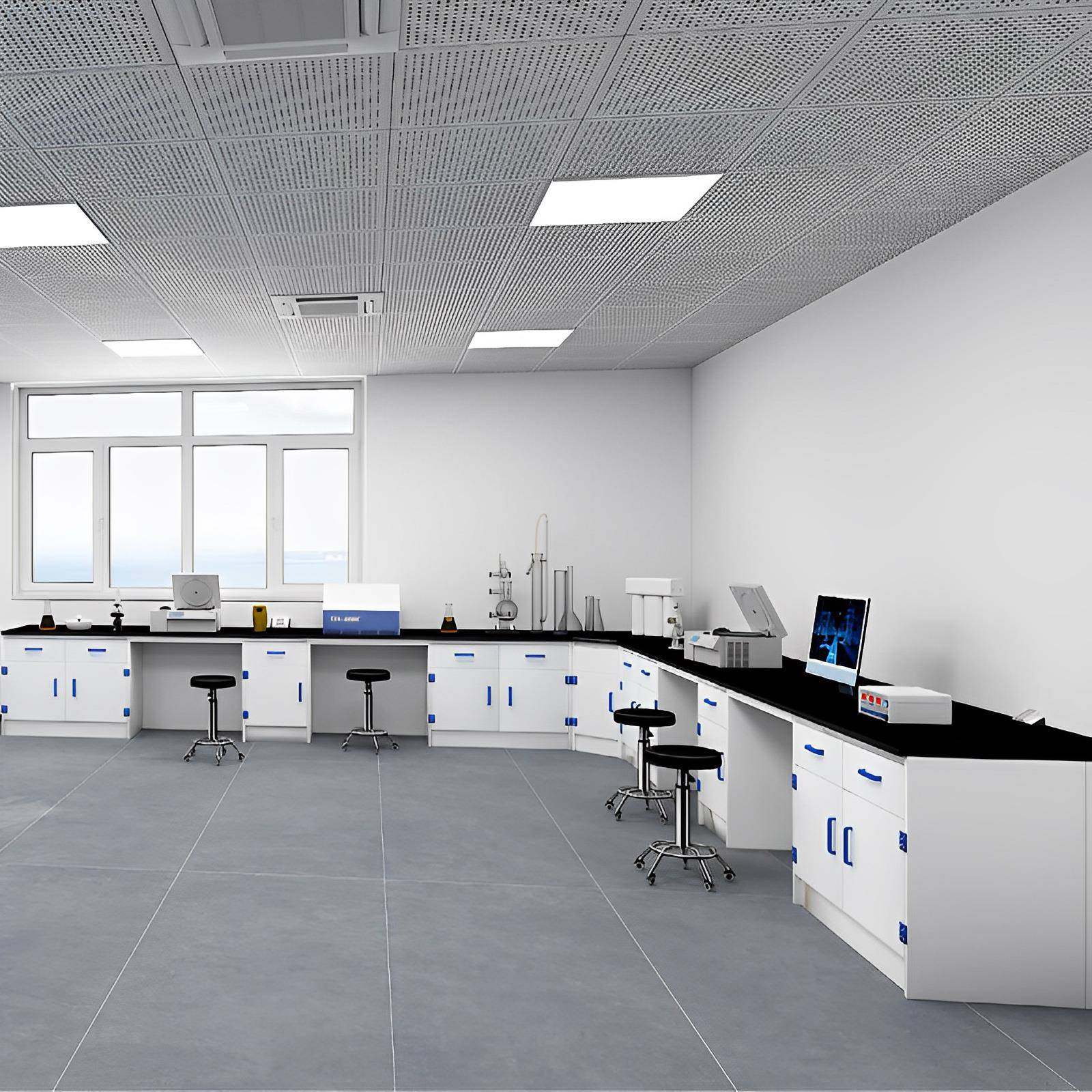 实验室实台作台PP工试验台学仪器操作台咨询客服生钢木边验台全钢