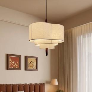 灯682厅灯南洋意风创中古风艺术原木餐温馨布艺餐桌房间具中古风