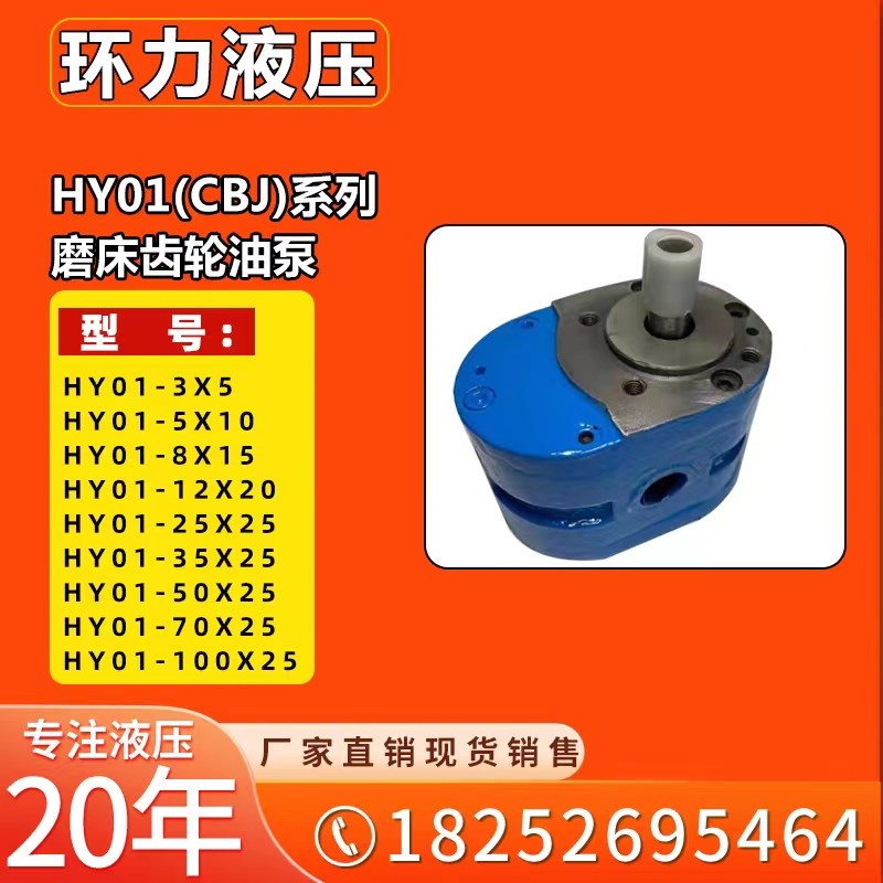 HY01-8X15 12X20 5X10 25X25 HY01-100XP25齿轮油泵磨床润滑液压