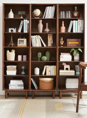 家逸实木架简约落地书架置UGH物书架收架纳客厅储物大容量架绘本