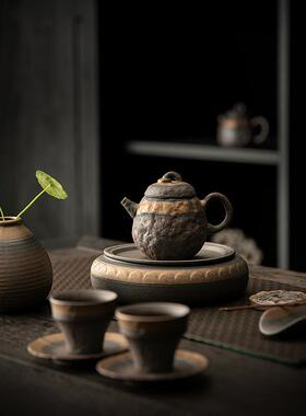 粗陶古功夫茶具套中式复轻奢茶壶杯泡茶小套组家用X2401250民茶宿