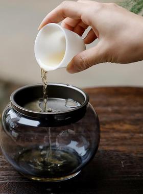 玻陶璃茶洗大号建水笔水洗水盂洗茶碗功夫茶70023具配件茶道零配