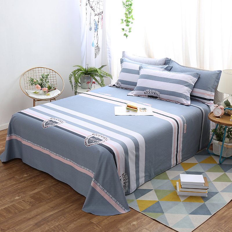 100%纯棉床单单件1.5m1.8米床双人F1.2m学生宿舍单人全棉被单垫单