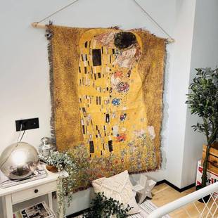 克里姆复古抽油画毯中古艺术特挂象毯卧室床CMC头墙面装 饰毯沙发