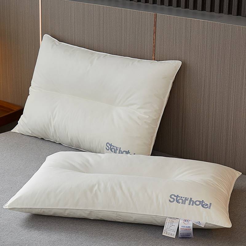 A类纯棉枕头g枕芯家用一对装全棉护颈椎助睡眠抗菌防螨低枕头芯男