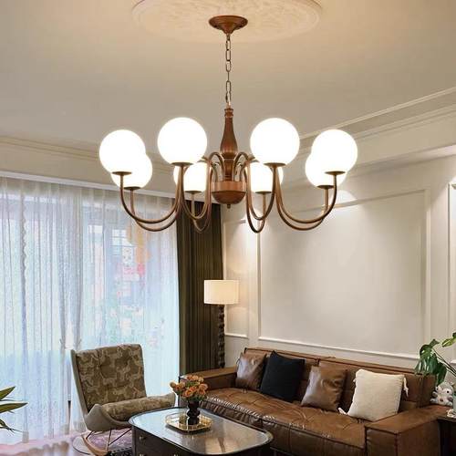 美客厅594吊v灯复古a大气大厅主灯法式中古风式intge氛围卧室餐厅