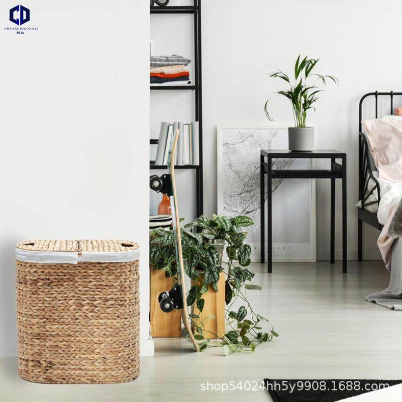 优质葫天衣然CD-02801水芦手工编织洗桶篮带衣提手可拆卸脏篮水草,收纳整理,脏衣篮,淘宝优惠券,粉丝福利购,淘宝优惠卷