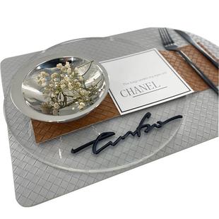 摆 饰餐盘摆样约板656房餐盘餐桌软装 简轻奢西餐具套件装 样板间装