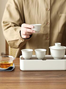 旅行具茶盘套装户轻外便携式茶收纳包奢办公室约日式简家S22用泡