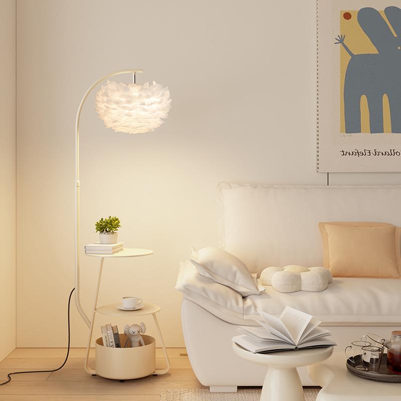 智能声控945油风落地5灯202新款客厅沙奶发旁置物氛架围灯卧室床