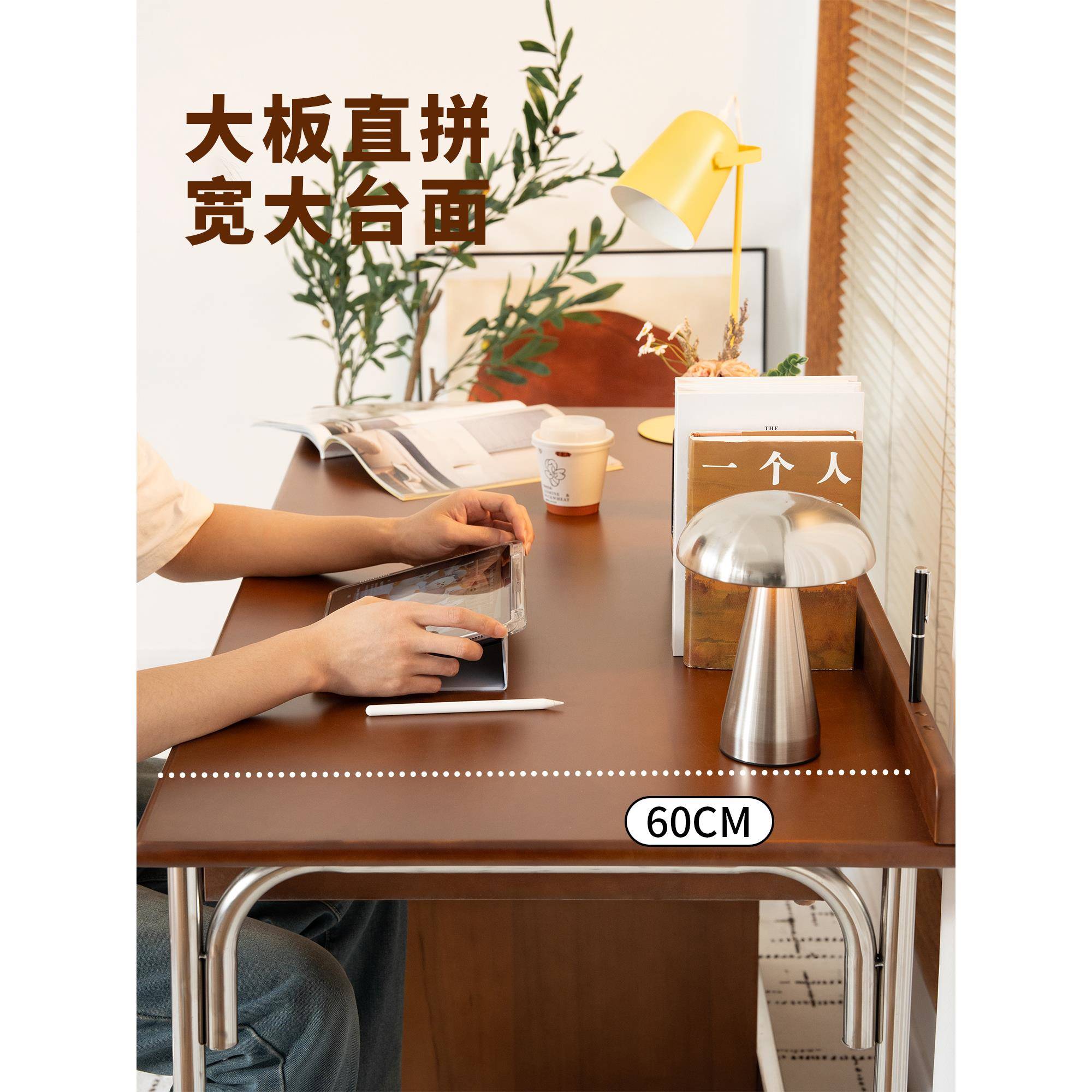 古书风158实木书桌房写字台家用小户型台式电脑办公桌中子客厅工