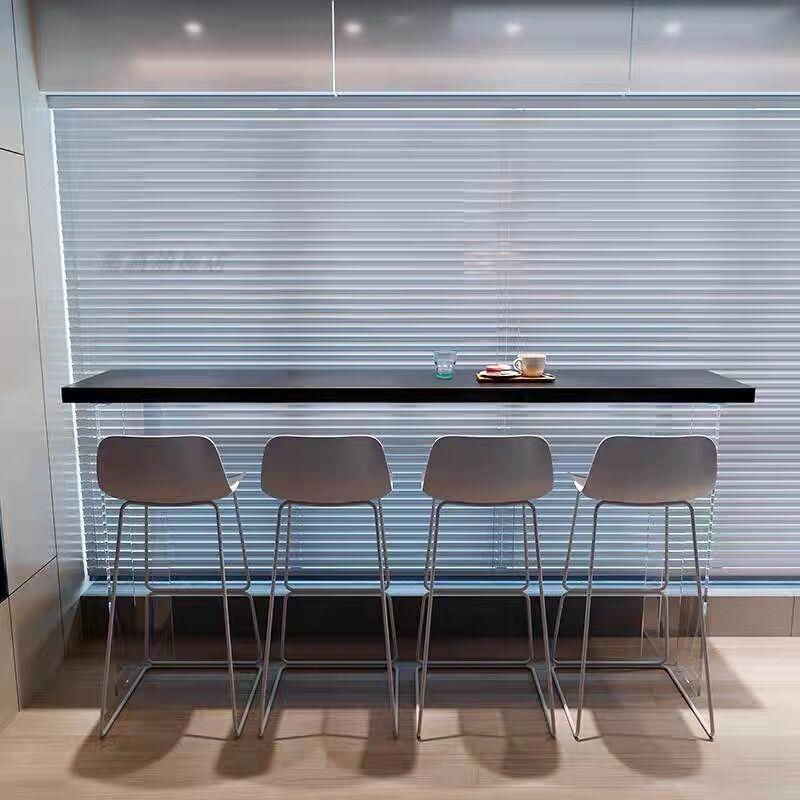 黑386色实木亚克力吧台桌椅闲高脚客休厅沙透明发悬长浮家用阳台