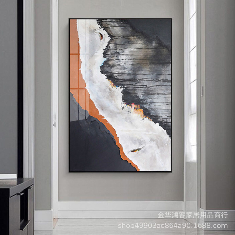 制作大尺寸装饰画相框玄关有无框画油画布酒店餐厅家装工装壁画