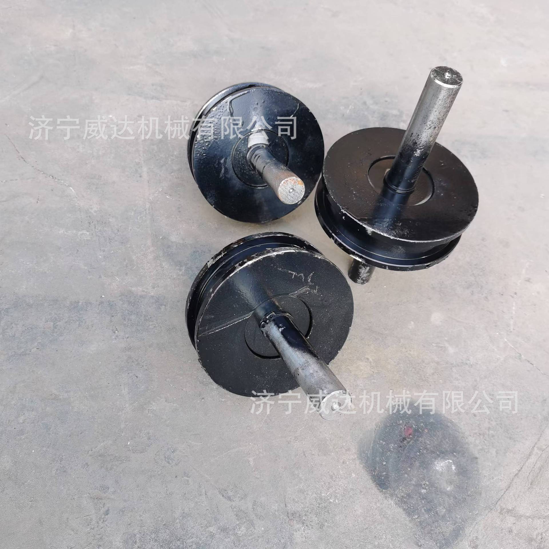 矿车轮轨道用双边轮行走车轮运输用钢丝绳滑轮钢轨轮加厚轨道滑轮