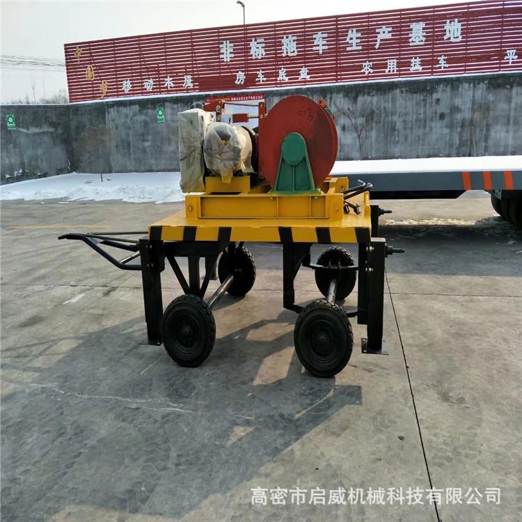 卷场机拖车底盘自卸农用挂牵车农用拖车642拖拖拉机引平板车