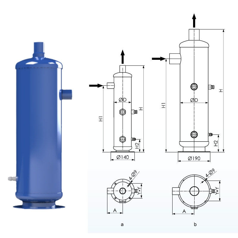 法斯克F-5600/01/02/03/04/05/06/07冷库压缩机机组用油分离器