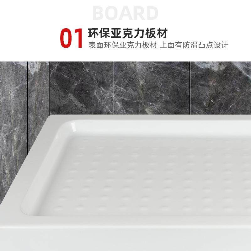 5YA1方形淋浴底座卫工生间钢底盘浴室2水托盘厂直防销不锈支架