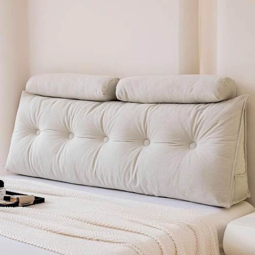 雪尼背尔三角靠软包靠枕床头靠垫可拆洗be006跨压境缩带枕夹腿头