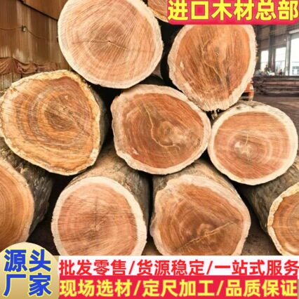 刚果花梨木料西非花梨原木木材亚花梨替代花梨木大径刚果花梨