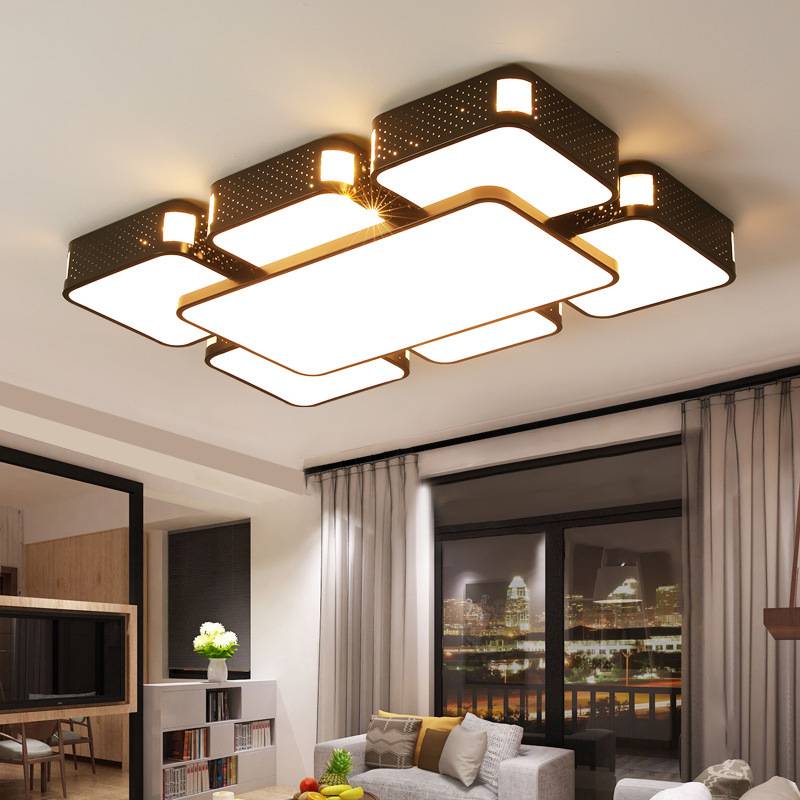 新款客厅灯简约现代大气长方形家用led吸顶灯具卧室灯饰