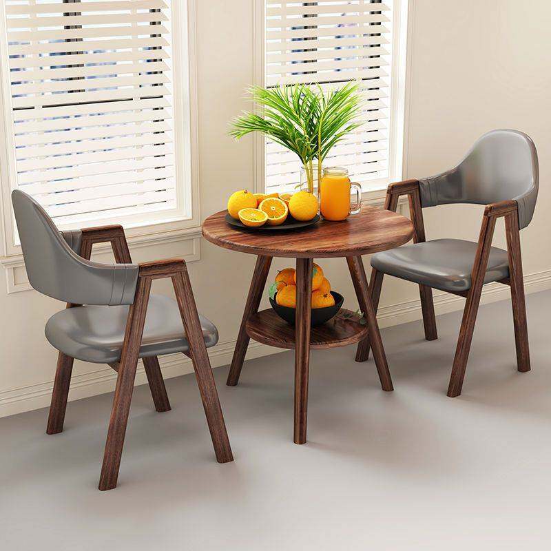 阳台茶桌椅组合洽谈小圆桌茶几桌子椅子一桌二椅套装休闲桌椅组合