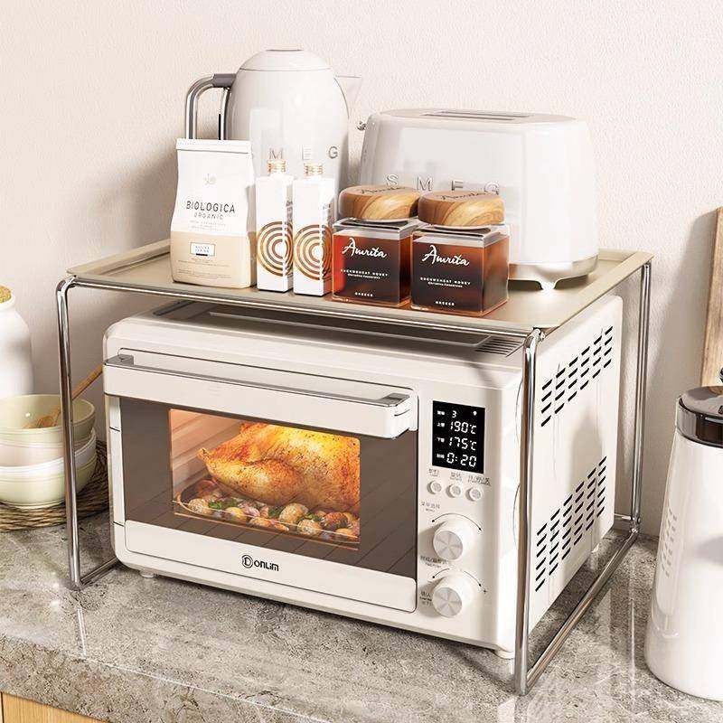 不锈钢微波炉置物体架nis风专厨房电饭MHK锅煲烤箱一用台面支架子,厨房/烹饪用具,抹布架/厨房清洁收纳架,淘宝优惠券,粉丝福利购,淘宝优惠卷