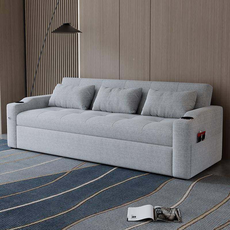 布小艺沙折叠沙发床两用户出型客厅租屋双人贵75421妃推拉储物拆