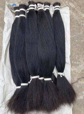 黑色马尾毛马鬃尾单齐制马ZRN尾动物鬃毛刷原现纯货料供应