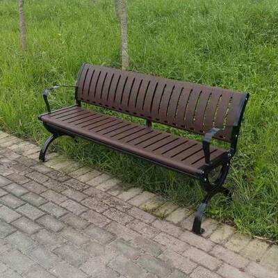 广场靠背长凳条27256外室外连排椅休闲等候椅户塑木长椅子庭座院