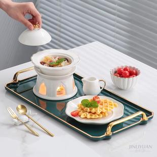 燕窝碗套装 宫廷金陶瓷盖糖水甜品银耳碗 带创边意H1582餐具欧碗式